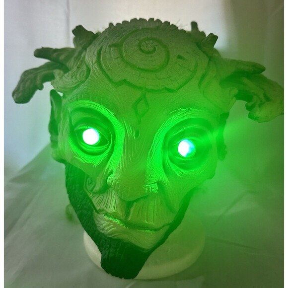Forest Spirit Mask Elves LED Light Up Halloween Costume Latex Mask Tree Old Man - Picture 5 of 6